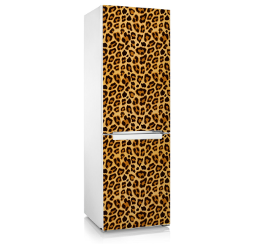 Okleina na lodówkę leopard - TenStickers
