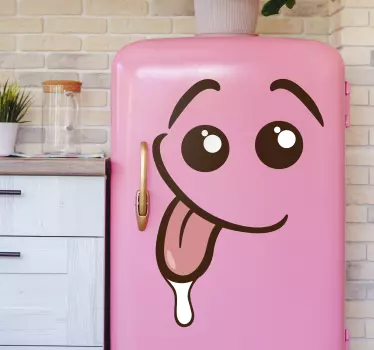 Okleina na lodówkę pyszny uśmiech - TenStickers