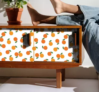 Okleina na meble Eleganckie pomarańcze - TenStickers
