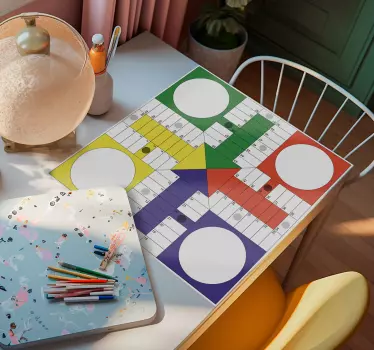 Naklejka meblowa gra parcheesi - TenStickers