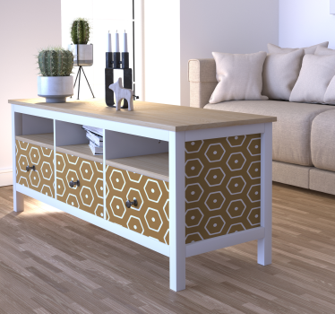 Naklejka na meble do salonu minimalistyczna geometria - TenStickers