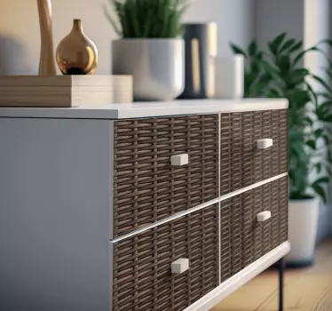 Naklejka meblowa tkany rattan - TenStickers