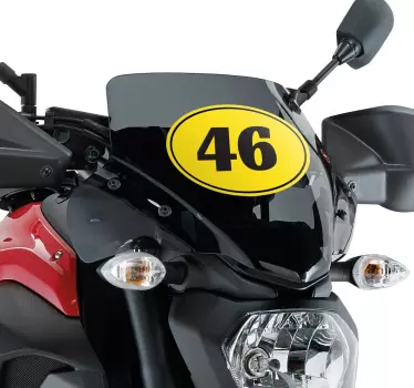 Naklejka na motocykl z dowolnym numerem - TenStickers