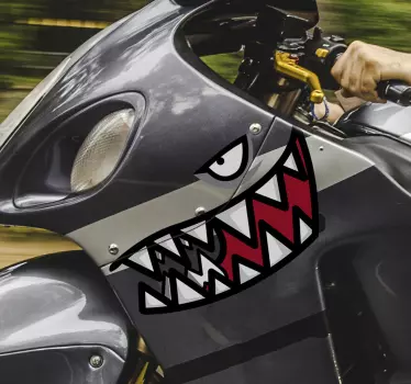 Naklejka na motocykl z rekinem - TenStickers