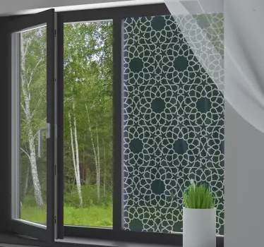 Naklejka na okno arabski wzór - TenStickers