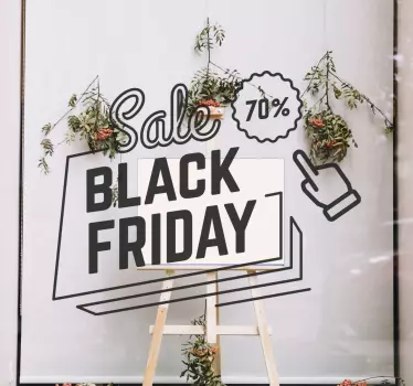 Naklejka Black Friday obniżka 70% - TenStickers