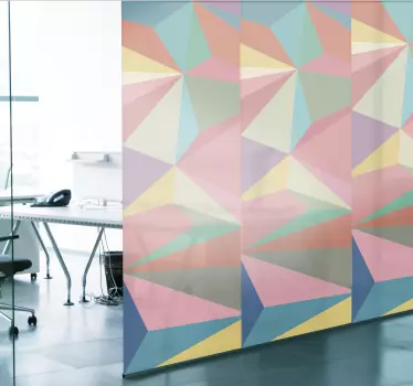 Naklejka na okno do biura geometryczna - TenStickers