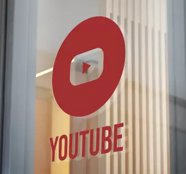 Naklejka na okno Logo youtube - TenStickers