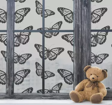 Naklejka na okno Skrzydła motyla - TenStickers