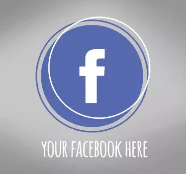 Naklejka na okno Spersonalizowany krąg facebook - TenStickers