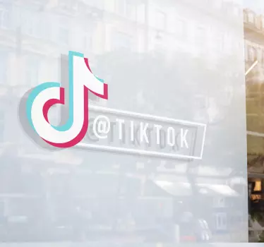 Naklejka na okno Tiktok spersonalizowany - TenStickers