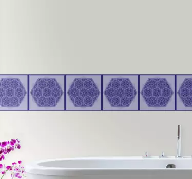 Naklejka na płytki Duży wzór płytek w kształcie sześciokąta - TenStickers