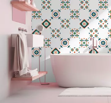 Naklejka na płytki geometryczne wibracje - TenStickers