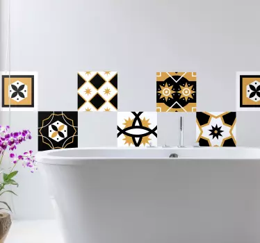 Naklejka na płytki kontrasty - TenStickers