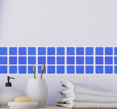 Naklejka na płytki Niebieskie kwadraty - TenStickers