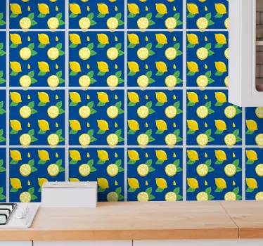 Naklejka na płytki Ręcznie rysować cytryny - TenStickers