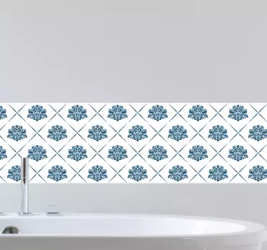 Naklejka na płytki wyszukany motyw botaniczny - TenStickers
