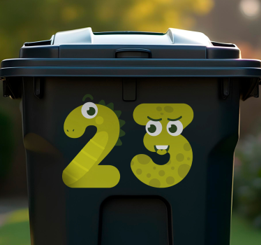 Naklejka na pojemnik gady liczbowe - TenStickers