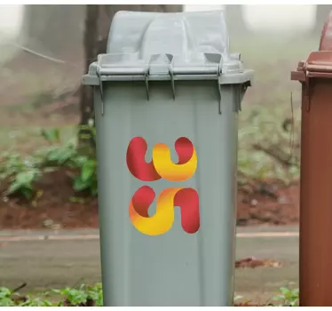 Naklejka na pojemnik w pełni symboliczny projekt - TenStickers