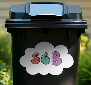 Naklejka na pojemnik urocze numerowane postacie - TenStickers