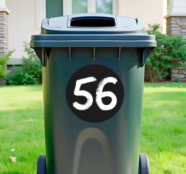 Naklejka na pojemnik z dużymi numerami - TenStickers