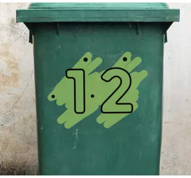 Naklejka na pojemnik z możliwością personalizacji numeru - TenStickers