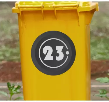 Naklejka na pojemnik z personalizowanym numerem - TenStickers