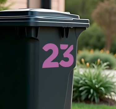 Naklejka na pojemnik z wyraźnymi cyframi - TenStickers