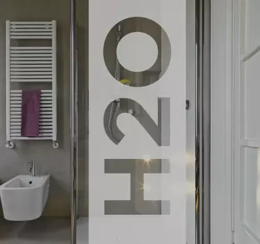 Folia na kabinę prysznicową - H2O - TenStickers