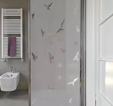 Naklejka na prysznic latające ptaki - TenStickers