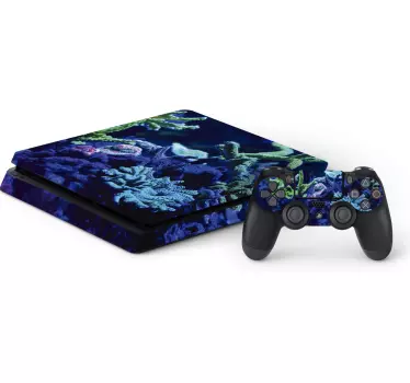 Naklejka na ps4 głębia oceanu - TenStickers