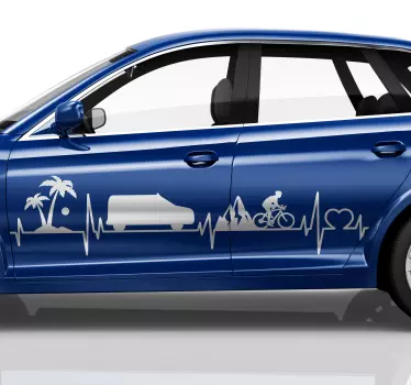 Naklejka na samochód ciężarowy Podróż elektrokardiogramem - TenStickers