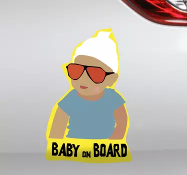 Naklejka na samochód dziecko na pokładzie Hangover  - TenStickers