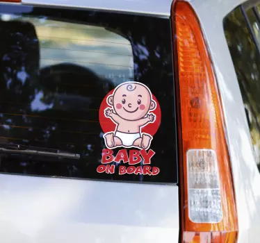 Naklejka na samochód dziecko w aucie Dziecko na pokładzie - TenStickers