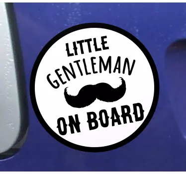 Naklejka na samochód dziecko w aucie gentleman - TenStickers