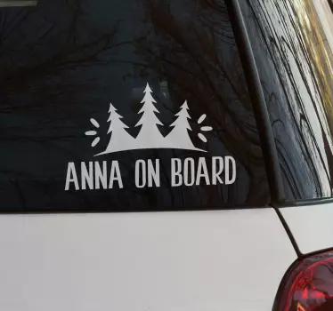Naklejka na samochód dziecko w aucie motyw przyrody - TenStickers