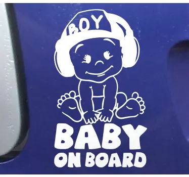 Naklejka na samochód dziecko w aucie uroczy wzór dla dziecka - TenStickers