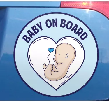 Naklejka na samochód dziecko w aucie z serca dla malucha - TenStickers