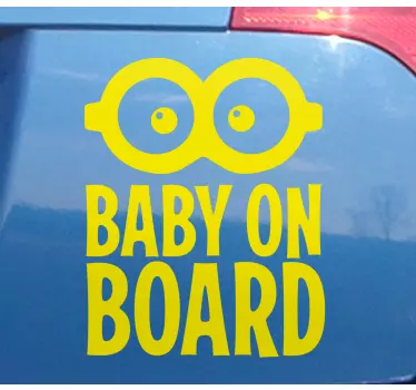 Naklejka na samochód dziecko w aucie zabawny znak - TenStickers