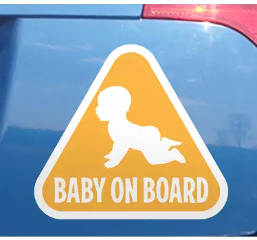 Naklejka na samochód dziecko w aucie znak bezpieczeństwa - TenStickers