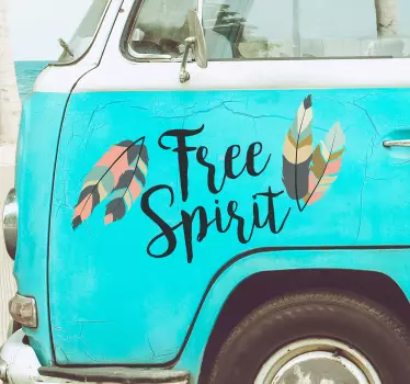 Naklejka na samochód "Free spirit" - TenStickers