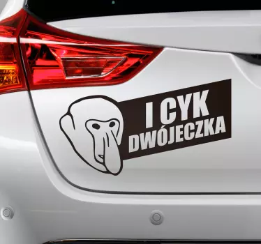 Naklejka na samochód I cyk dwójeczka - TenStickers