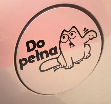 Naklejka na samochód lej do pełna - TenStickers