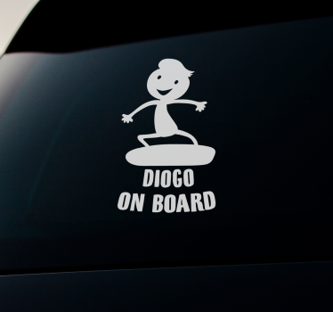 Naklejka na samochód mały surfer na pokładzie - TenStickers