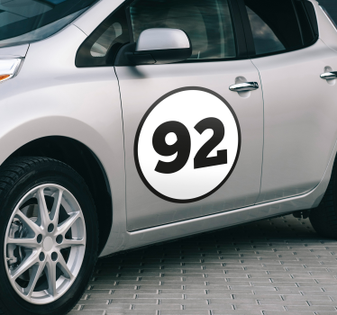 Naklejka na samochód numer rallye - TenStickers