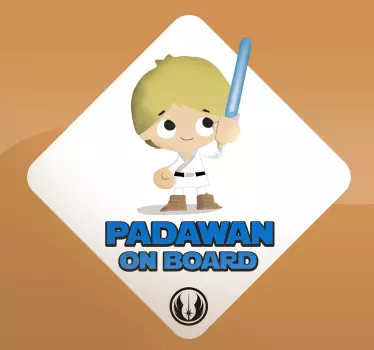 Naklejka na samochód Padawan na pokładzie - TenStickers