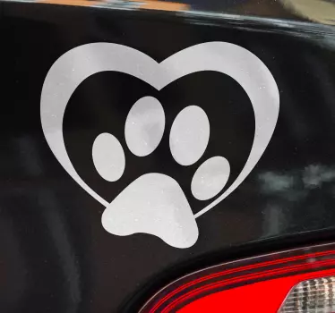 Naklejka na samochód psia łapka - TenStickers