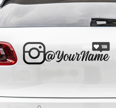 Naklejka na samochód spersonalizowana nazwa instagramu - TenStickers