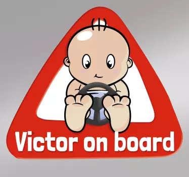 Naklejka na samochód z imieniem dziecka - TenStickers