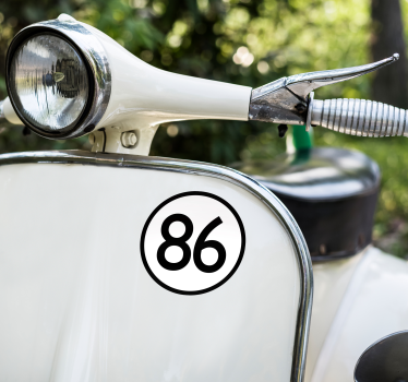 Naklejka na motocykl z numerem - TenStickers